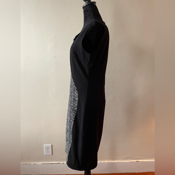 Elie Tahari Black/White Dress, size 10, back zipper, underlining, like new - Picture 8 of 8
